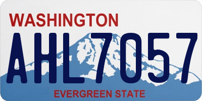 WA license plate AHL7057