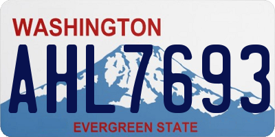 WA license plate AHL7693