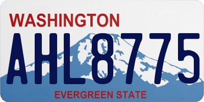 WA license plate AHL8775