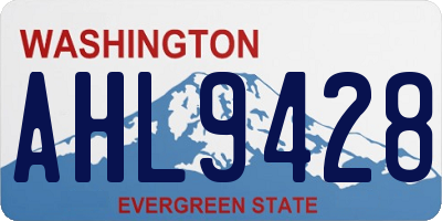 WA license plate AHL9428