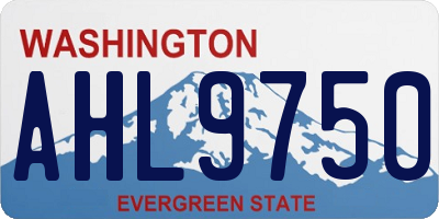WA license plate AHL9750