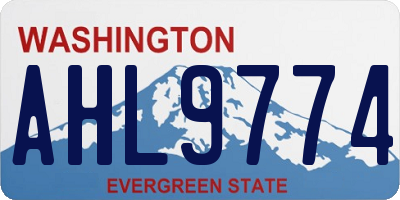 WA license plate AHL9774