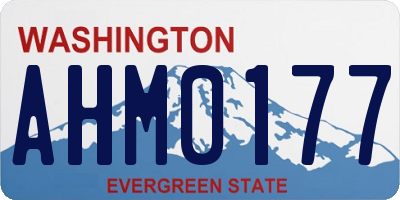 WA license plate AHM0177