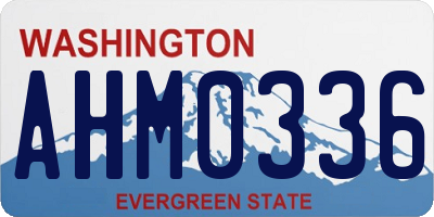 WA license plate AHM0336