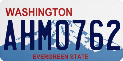 WA license plate AHM0762