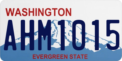 WA license plate AHM1015