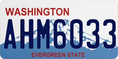 WA license plate AHM6033