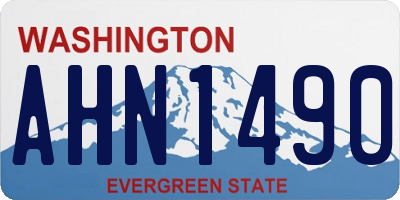 WA license plate AHN1490