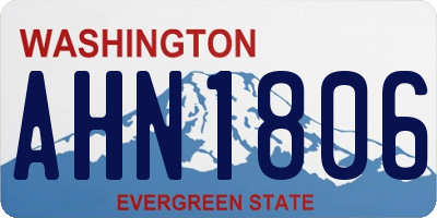 WA license plate AHN1806
