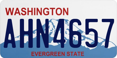 WA license plate AHN4657