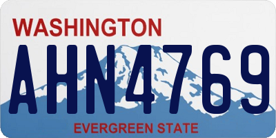 WA license plate AHN4769