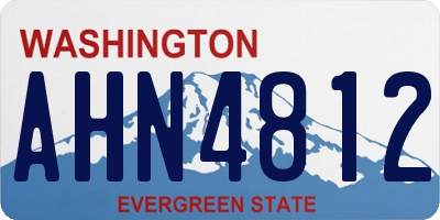 WA license plate AHN4812
