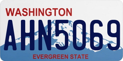 WA license plate AHN5069