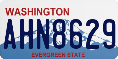 WA license plate AHN8629