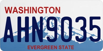 WA license plate AHN9035
