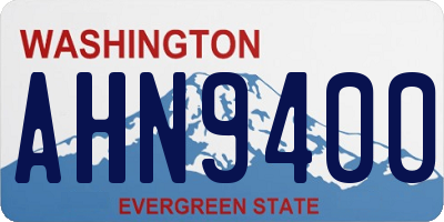 WA license plate AHN9400