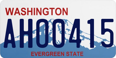WA license plate AHO0415