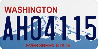 WA license plate AHO4115