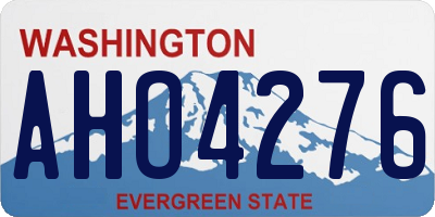 WA license plate AHO4276