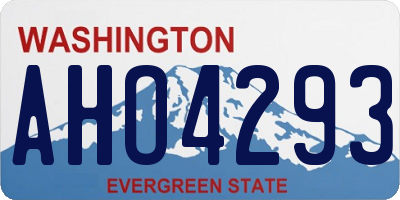 WA license plate AHO4293
