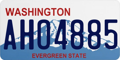 WA license plate AHO4885