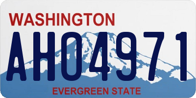 WA license plate AHO4971