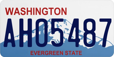 WA license plate AHO5487