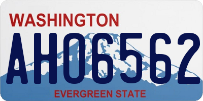 WA license plate AHO6562