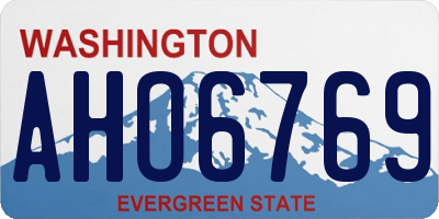 WA license plate AHO6769