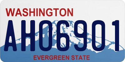 WA license plate AHO6901