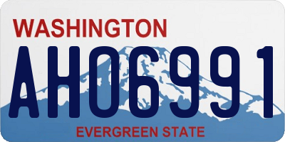 WA license plate AHO6991