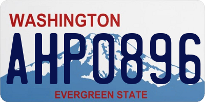 WA license plate AHP0896