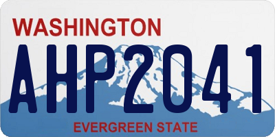 WA license plate AHP2041