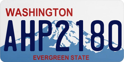 WA license plate AHP2180