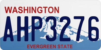 WA license plate AHP3276