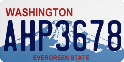 WA license plate AHP3678