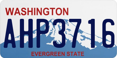 WA license plate AHP3716
