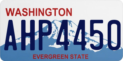 WA license plate AHP4450
