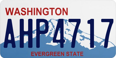 WA license plate AHP4717