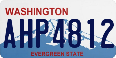 WA license plate AHP4812