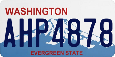 WA license plate AHP4878