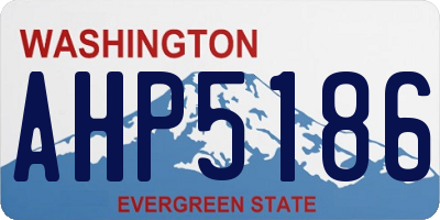 WA license plate AHP5186
