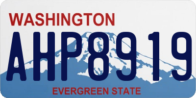 WA license plate AHP8919