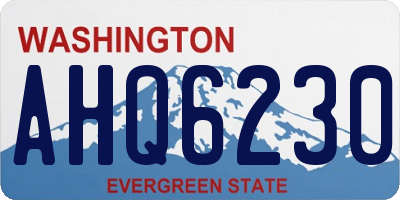 WA license plate AHQ6230
