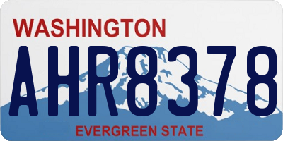 WA license plate AHR8378