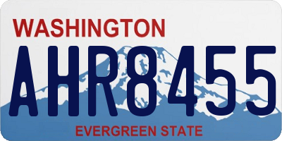 WA license plate AHR8455