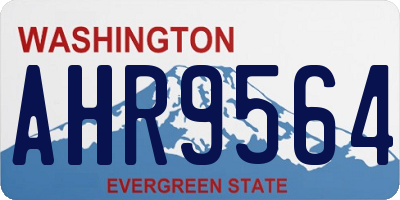 WA license plate AHR9564