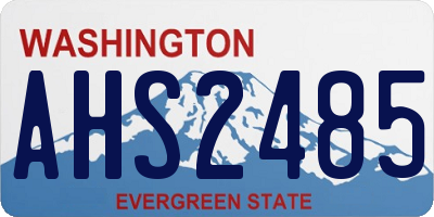 WA license plate AHS2485