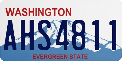 WA license plate AHS4811