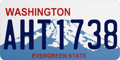 WA license plate AHT1738